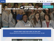 Tablet Screenshot of confederateridgeanimalhospital.com